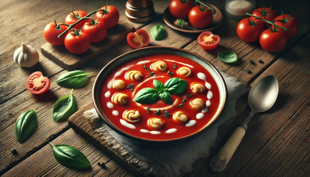 Tomatensuppe mit Grießklößchen