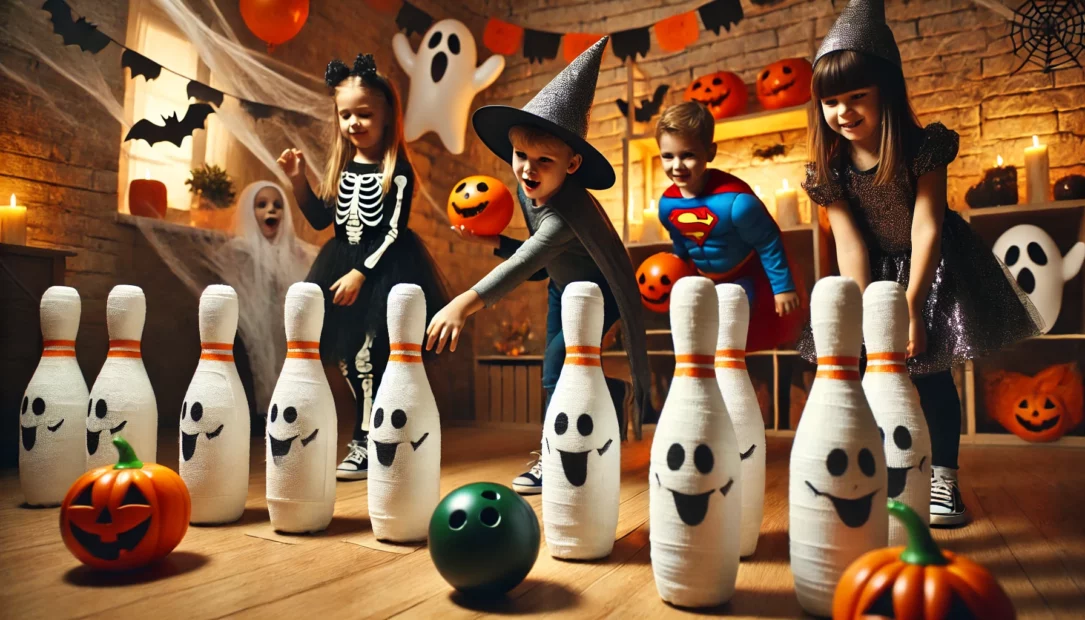 Halloween-Spiele für Zuhause: Geister-Bowling Halloween-Spiele für Zuhause: Geister-Bowling