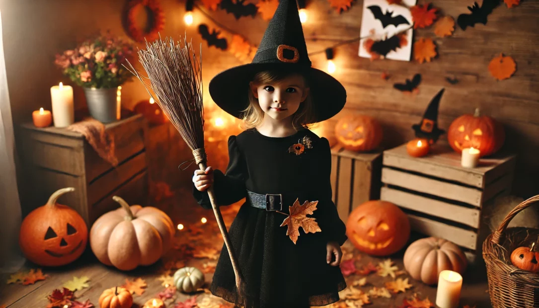 DIY Kleine Hexe Halloween-Kostüm für Kinder