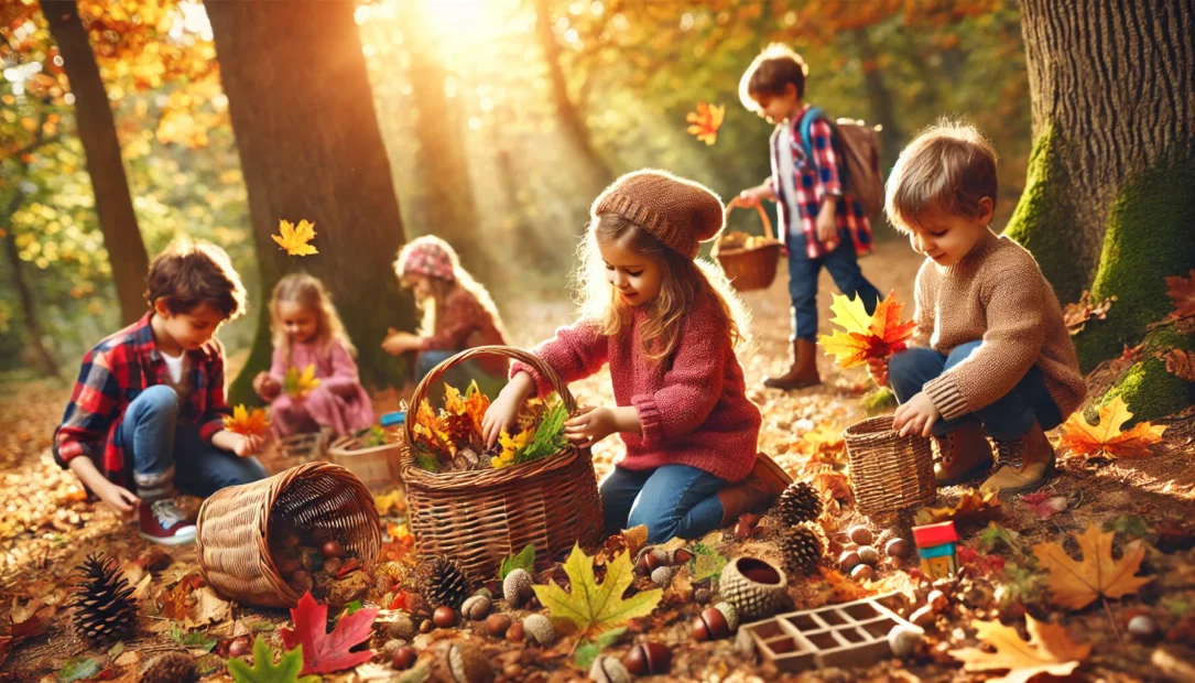 Blätter, Kastanien und Zapfen: Naturmaterialien sammeln und kreativ werden