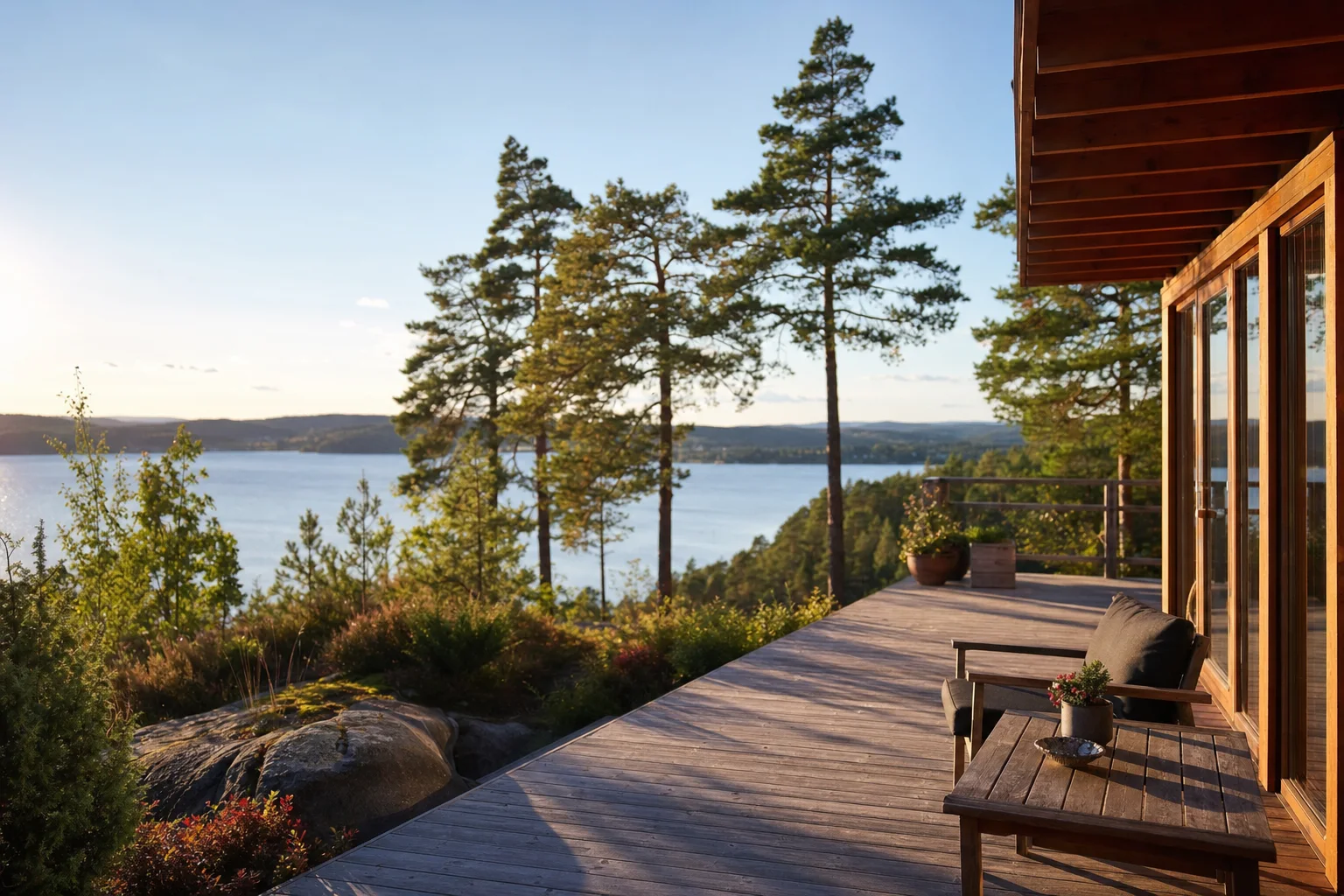 Ferienhaus mit Seeblick