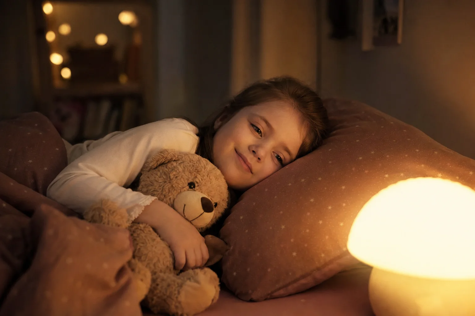 Gemütliches Kinderzimmer mit freundlichem Nachtlicht