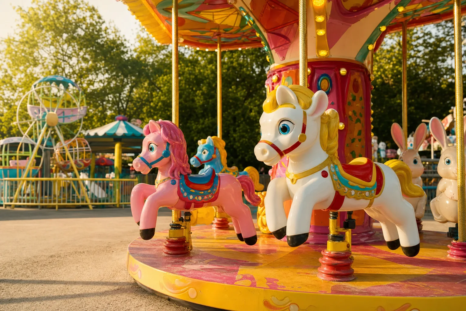 Kinderkarussell in einem Freizeitpark