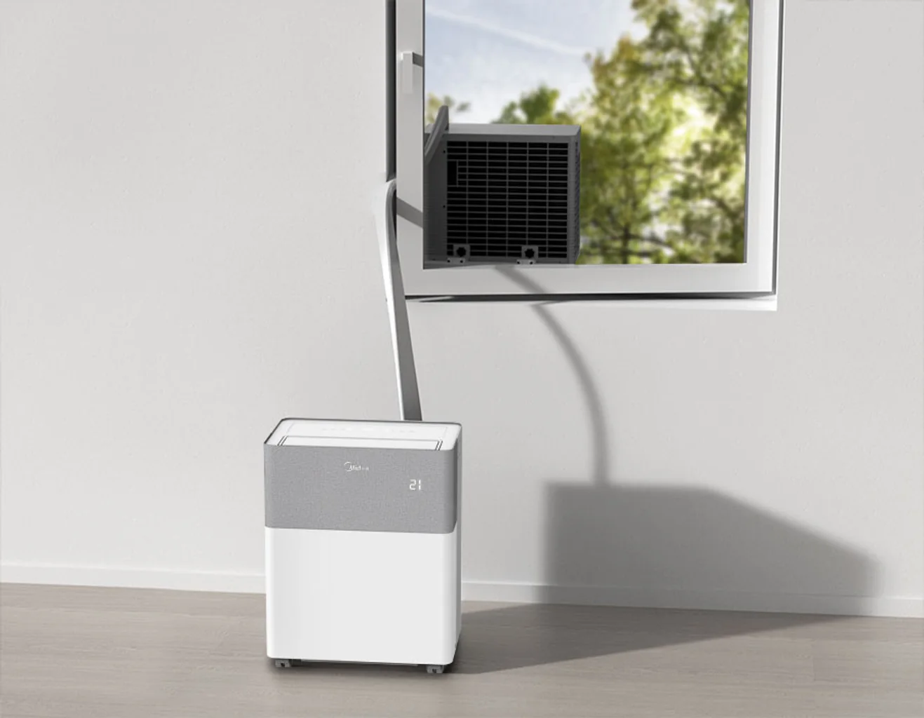 Midea PortaSplit Installation ohne Bohren im Wohnraum