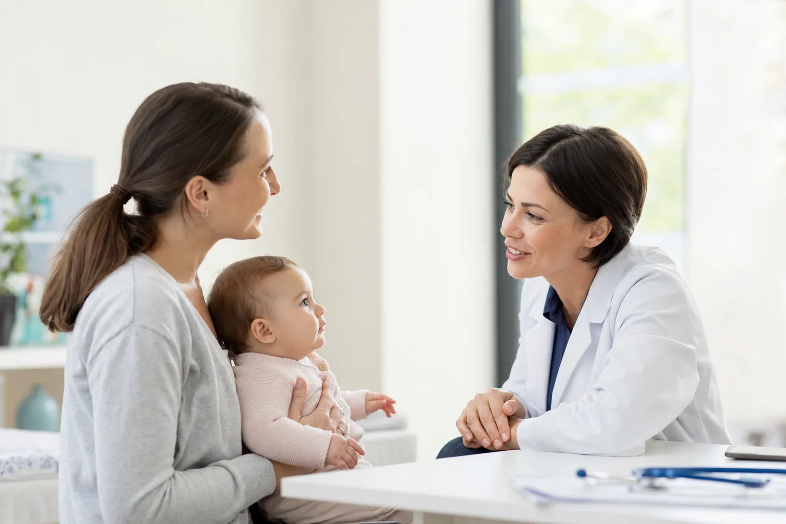 Bei Soor-Verdacht stellt die Kinderarztpraxis die Diagnose