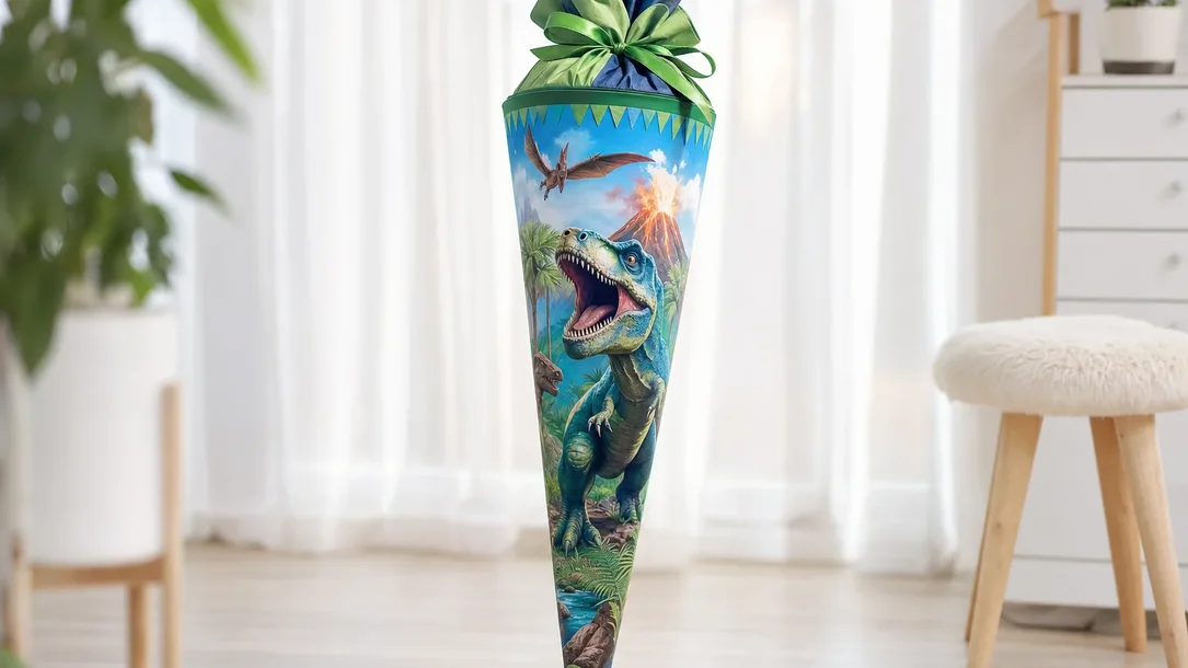 Schultüte mit Dinosaurier-Motiv für Jungen
