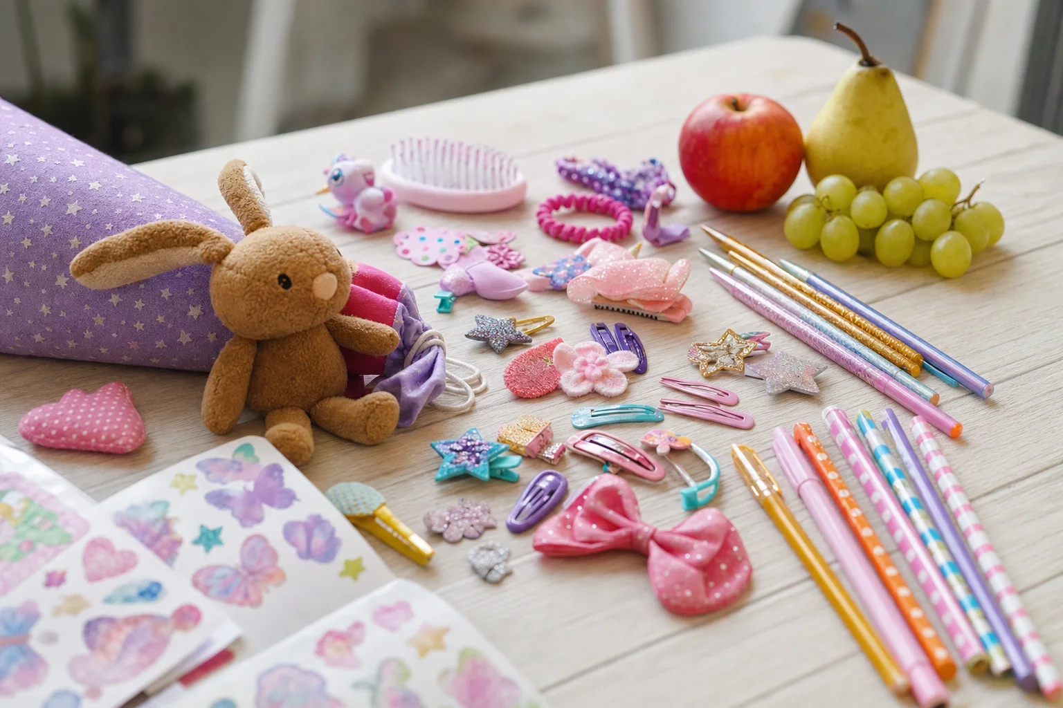 Themenbezogene Füllung für eine Mädchen-Schultüte