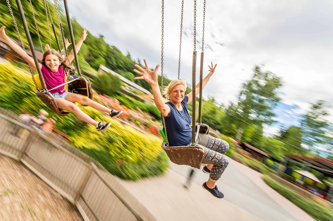 Wellenflug-Karussell Pilzflug im Erlebnispark Steinau