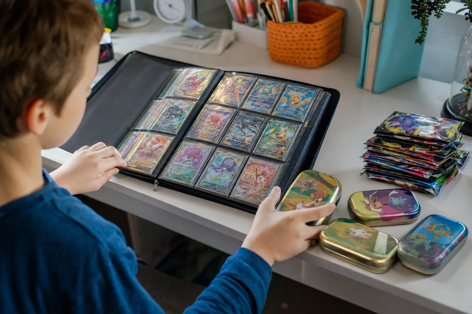 Pokémon Sammelkarten Sammlung mit Mini-Tins und Sammelalbum